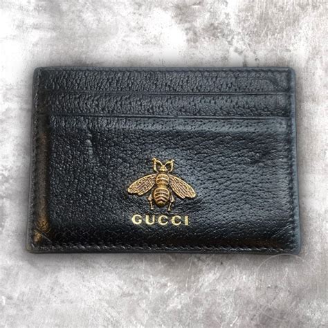 gucci card holder with bee|gucci animalier card holder.